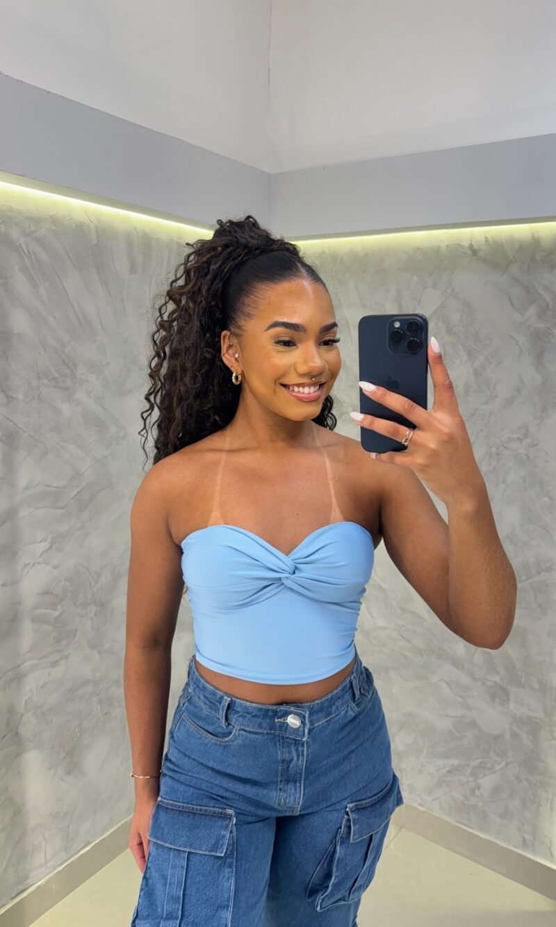 Cropped Trançado Tomara q Caia
