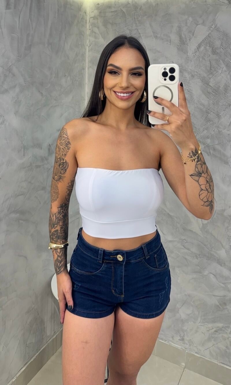 Top faixa c/ barbatana