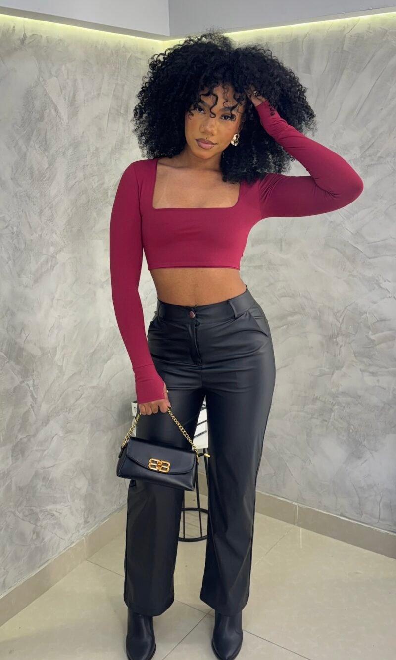 Calça Courino Lisa